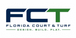Florida Court & Turf FCT logo with Design. Build. Play. tagline